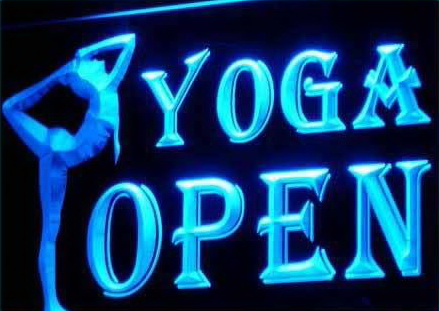 Open Yoga Logo LED Light Sign